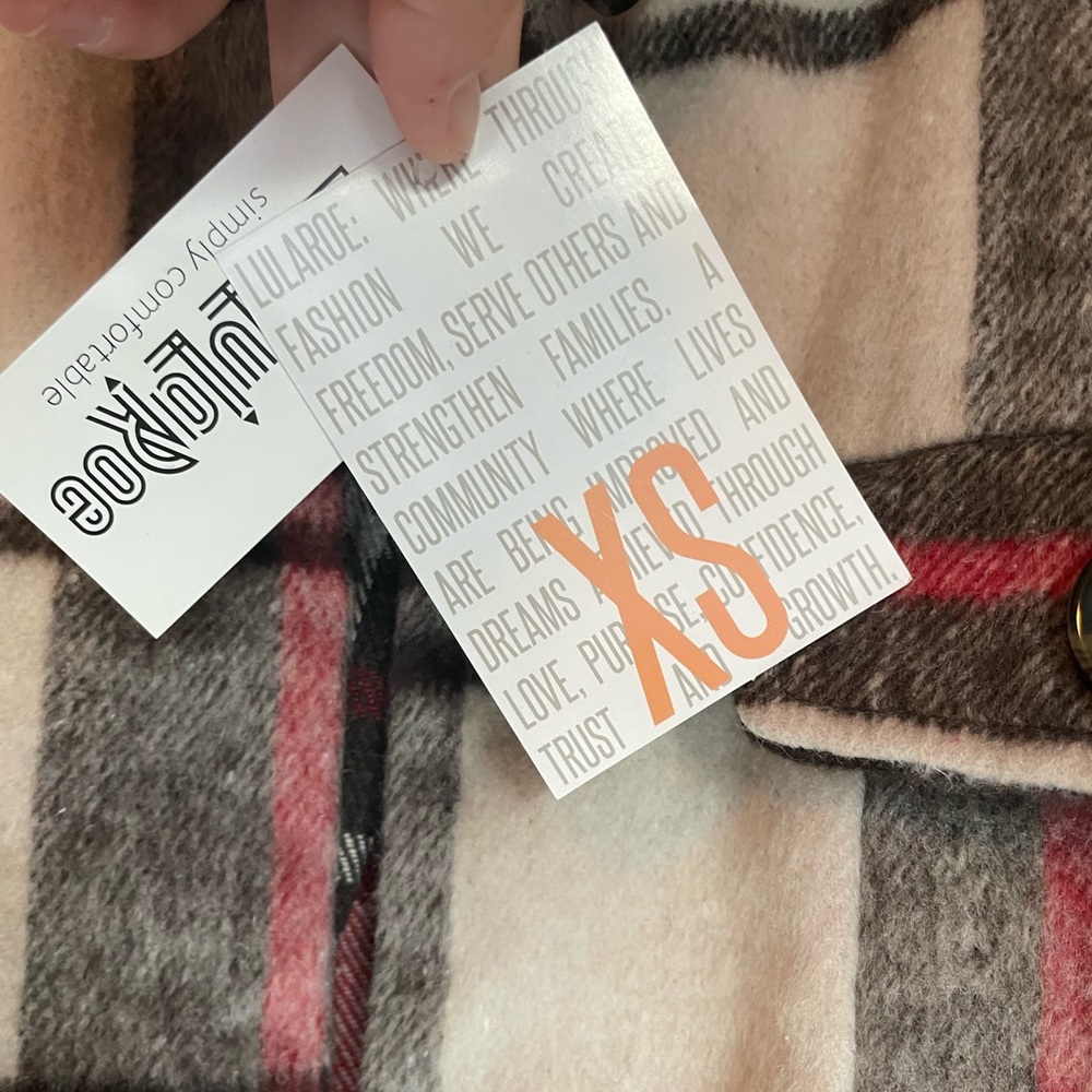 LulaRoe plaid Berlin jacket Size XS - Picture 7 of 10